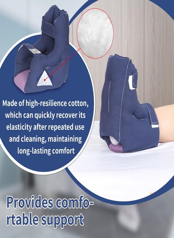 Ehucon Small Size Heel Protector Cushion Foot Pillow Remove Pressure and Bedsores,Heel Protectors for Pressure Sores for Heal Protection, 1 Count L9.5*H9.5*W5.5 Inches (Navy Blue) - Image 5